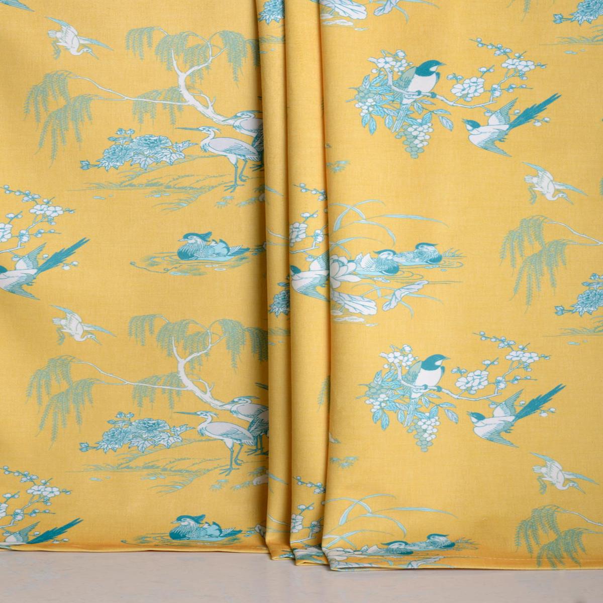 ‘Avian’ Fabric by the Yard (Yellow)