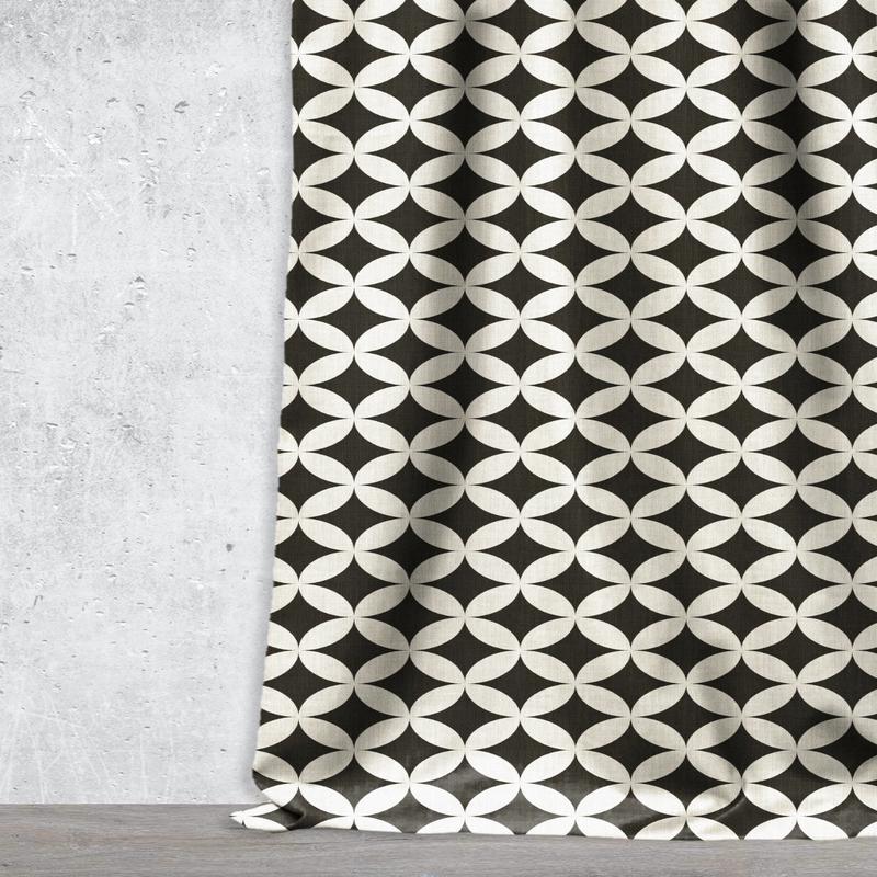 ‘Sequel Extract’ Fabric by the Metre (Black/ Ivory)