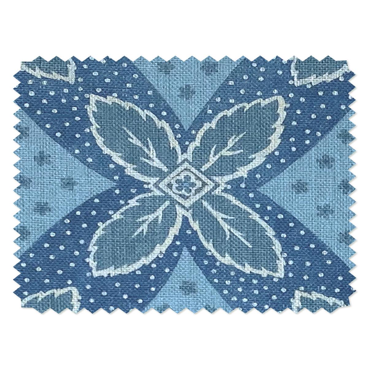 ‘Arthur’ Linen Fabric by Nathan Turner – Blue on Blue