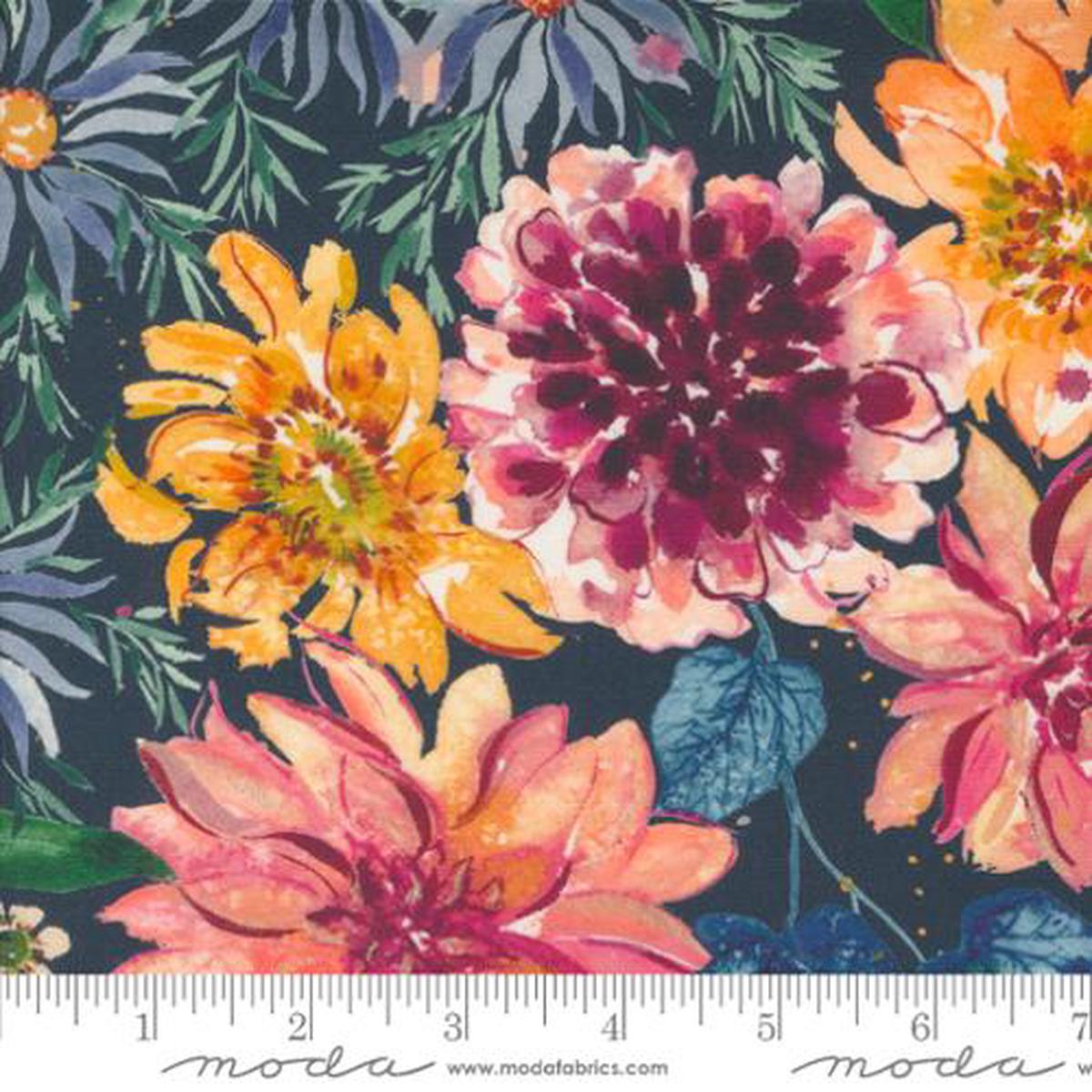 Floribunda Collection Large Floral Cotton Fabric 39800