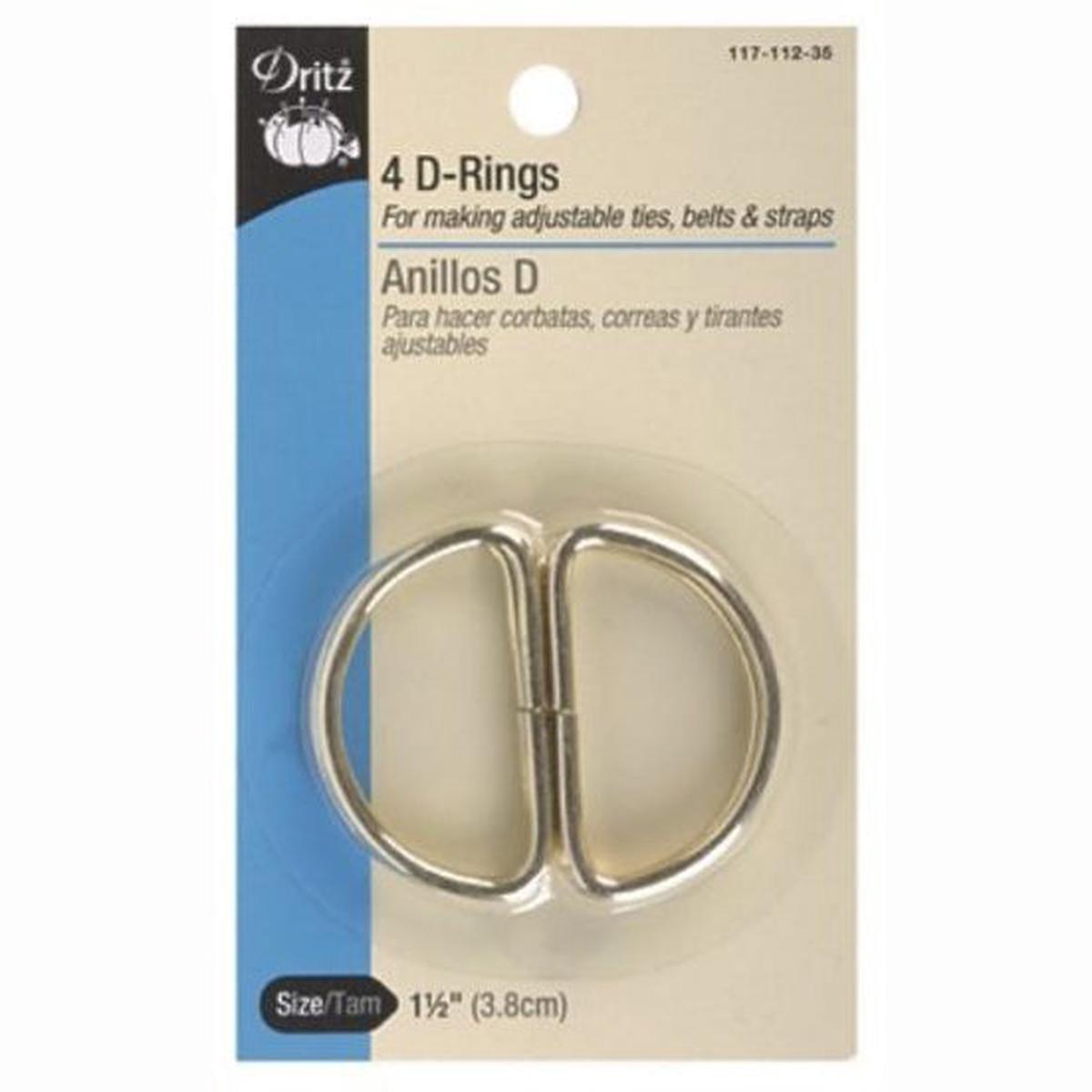 Metal D-Rings 4 Pack S-117-11-2G
