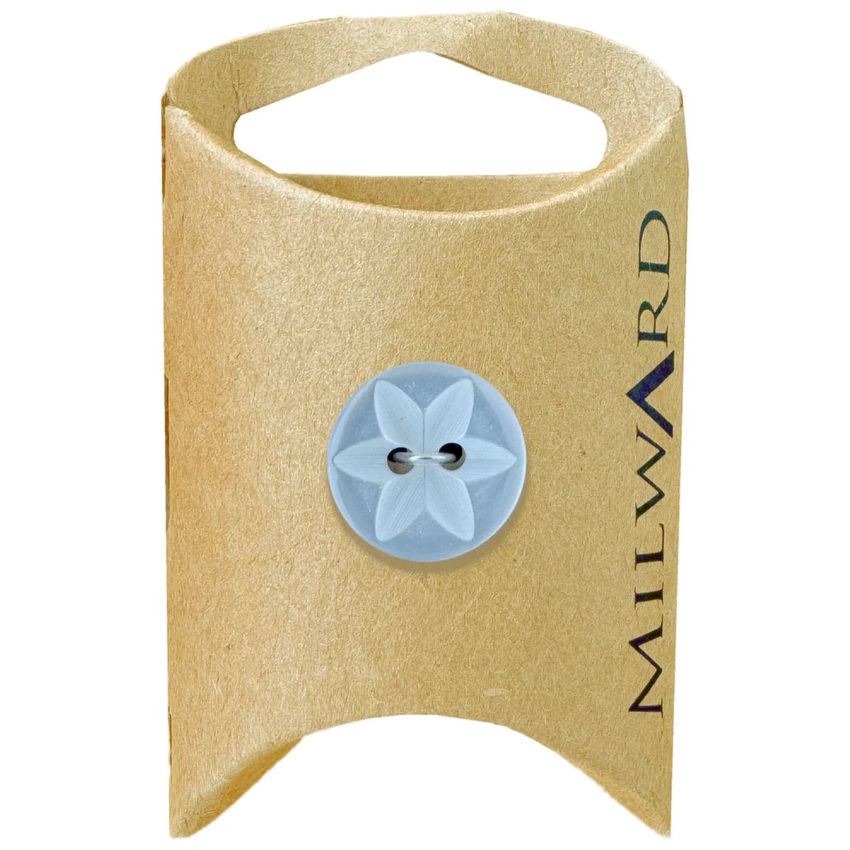 Baby Blue 16mm (26L) Polyester 2-Hole Star Button
