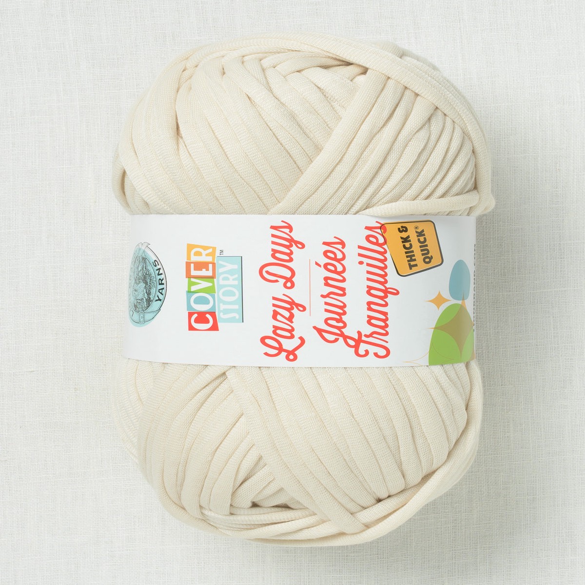 Lion Brand Cover Story Lazy Days Thick & Quick 098W Cream