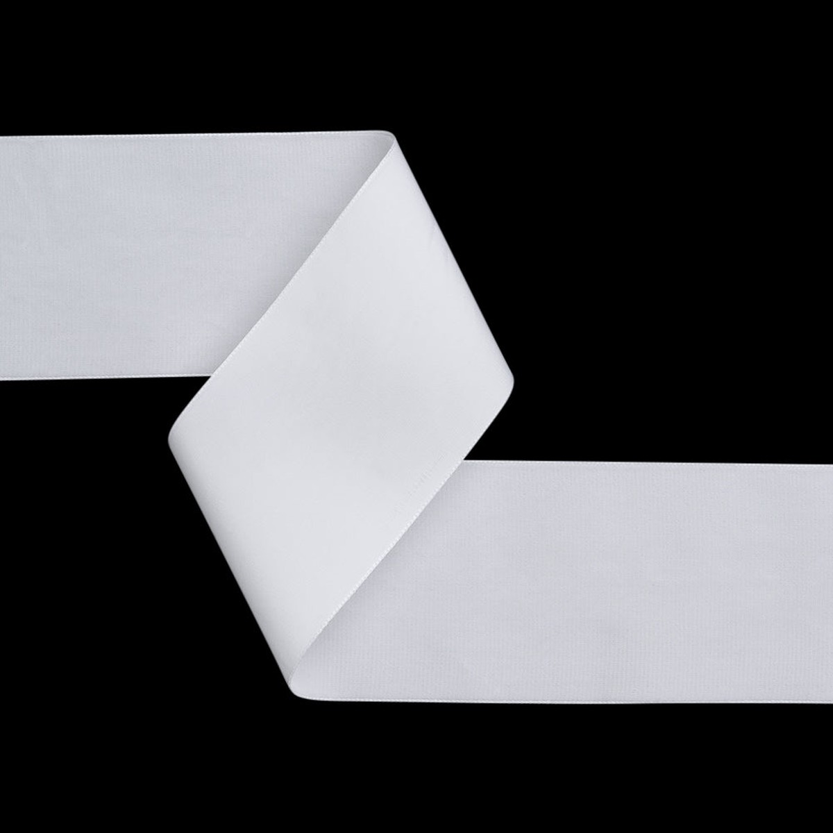 Single Faced Velvet Ribbon Made in Italy - 2.875" - White - Sabine Collection