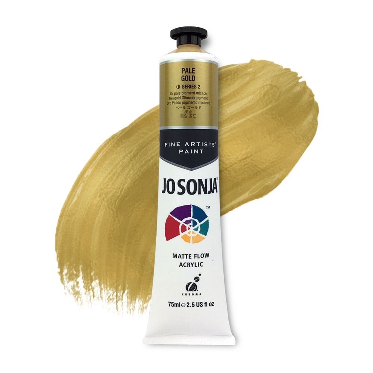 xx JoSonja Matte Flow Acrylic Paint 75ml S2 - Pale Gold