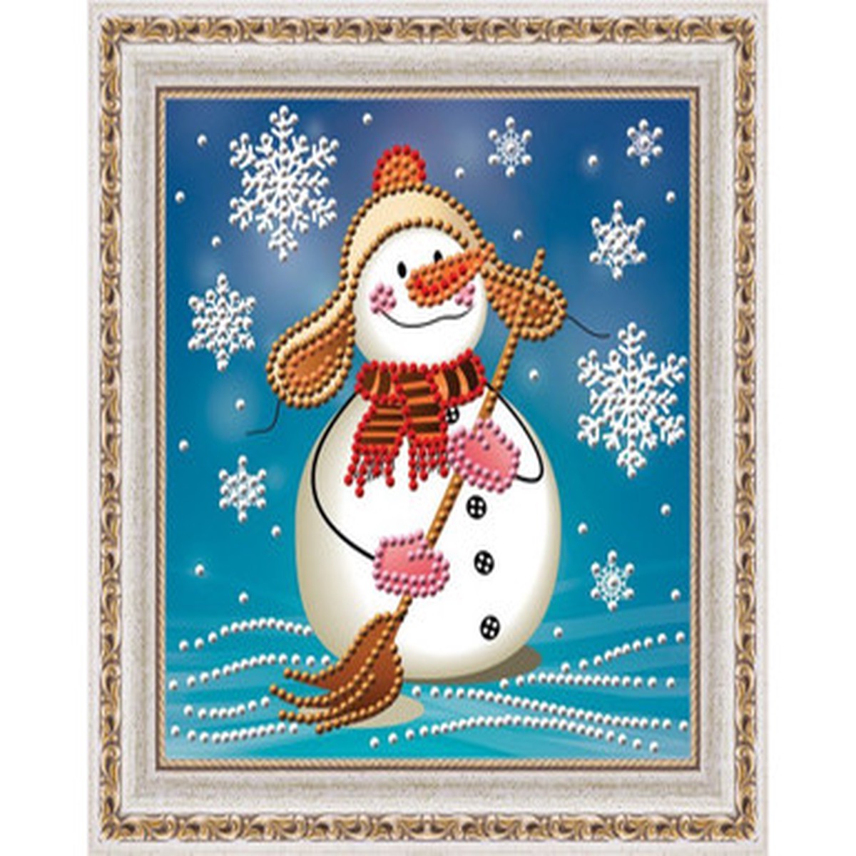 “Snowman with Broom” Diamond Painting AM3012