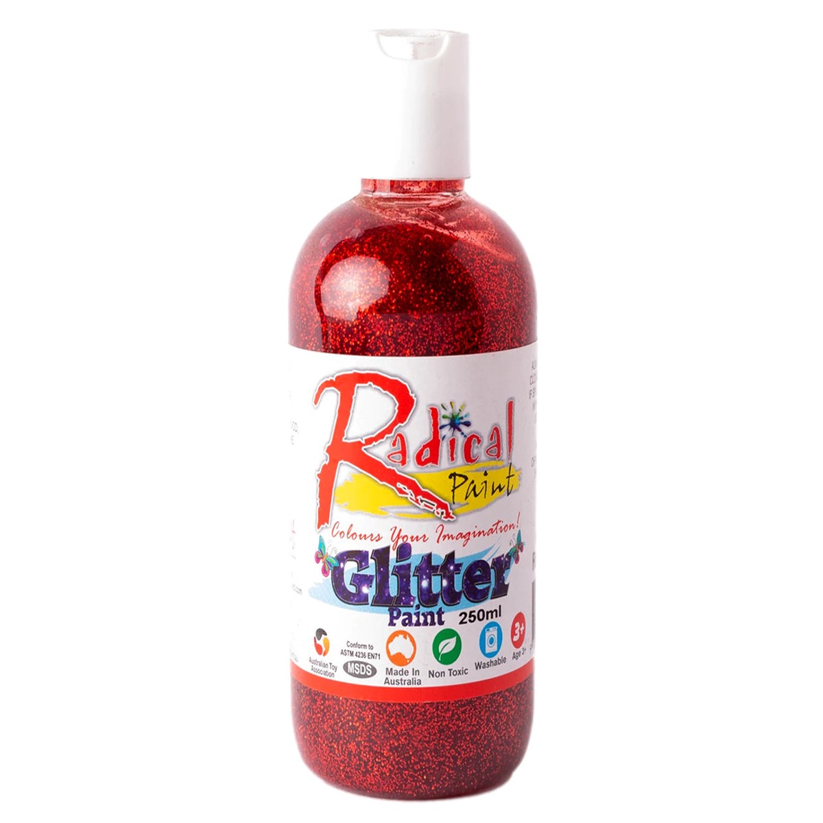 xx Radical Glitter Poster Paint Red 250ml