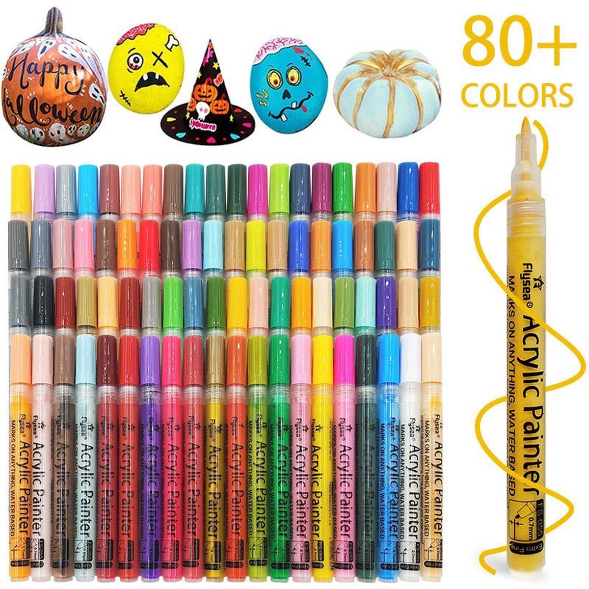 12/28/80Colours Set Acrylic Paint Marker Pens