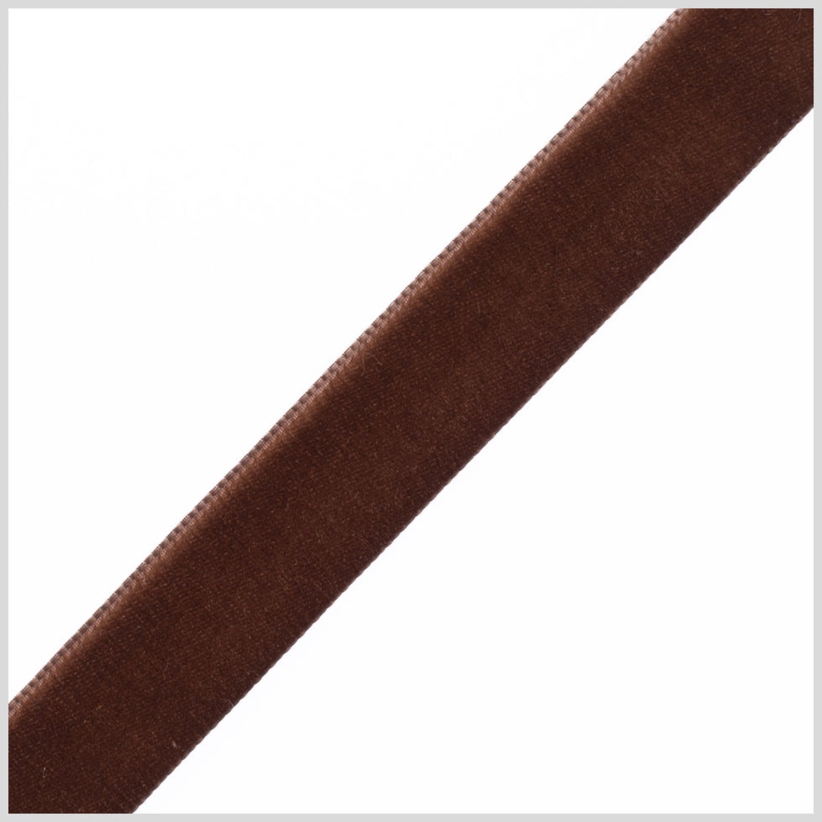 0.875″ Brown Nylon Velvet Ribbon