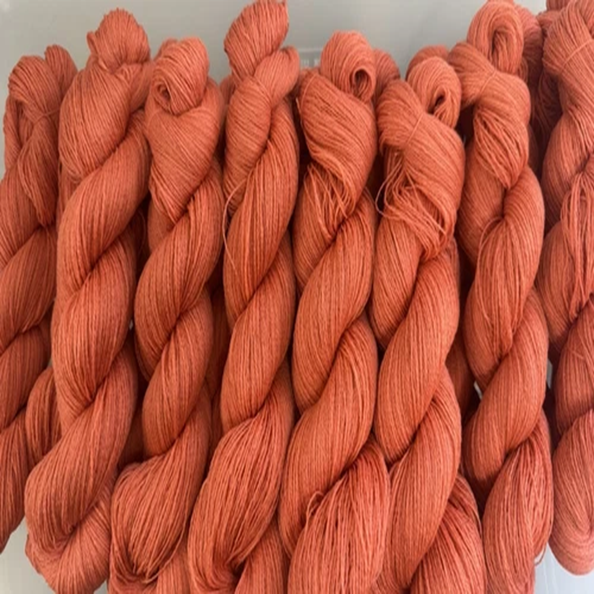 Z Hinchliffe & Sons 2/17 Lace Weight Lambswool 50 gm hank, 465 yards shade Coral