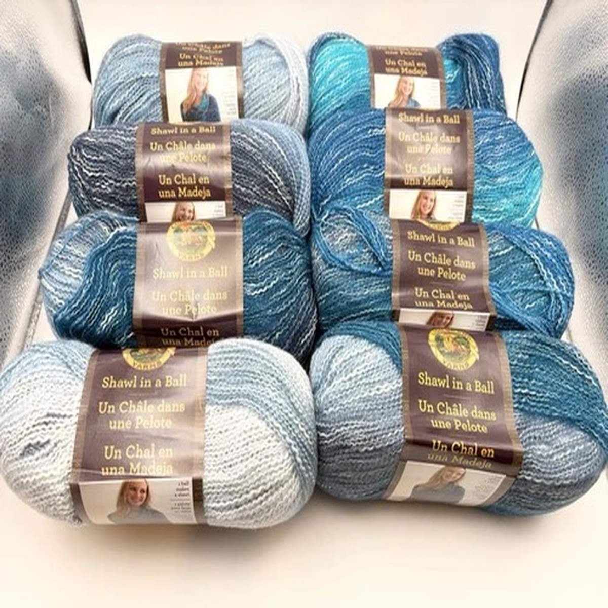 You Pick # of Skeins ~ Lion Brand Shawl in a Ball ‘Healing Teal’ 518yd Stripe