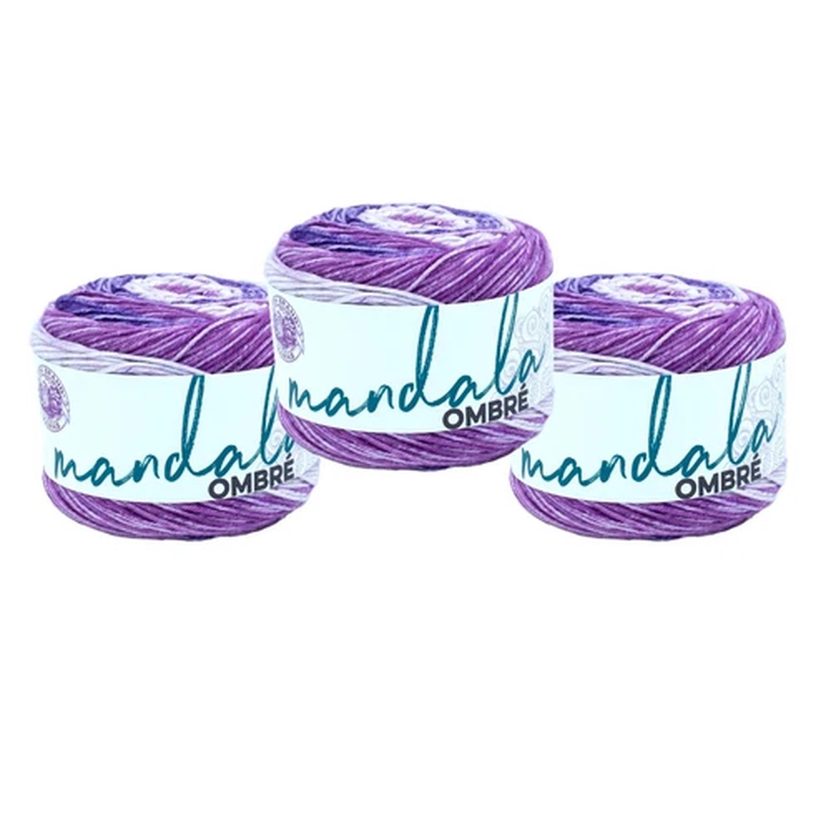 (3 Pack) Lion Brand Yarn 551-219X Mandala Ombre Yarn, Chi