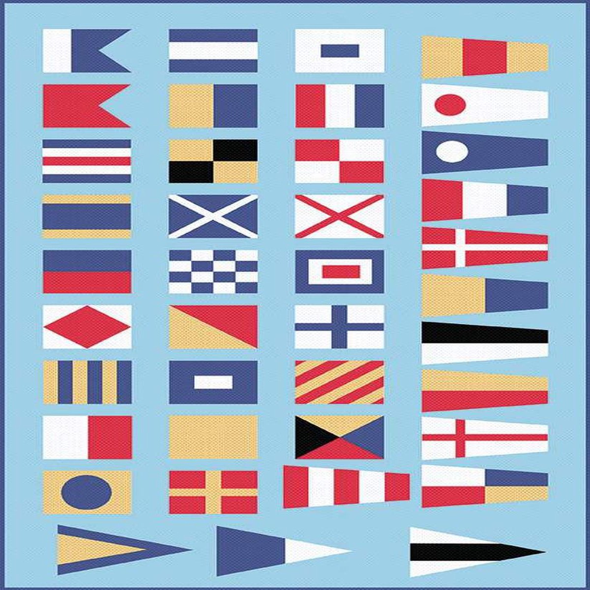 Nautical Flags Quilt PATTERN P205 - American Jane Patterns - Riley Blake Designs - INSTRUCTIONS Only - Assorted Flags