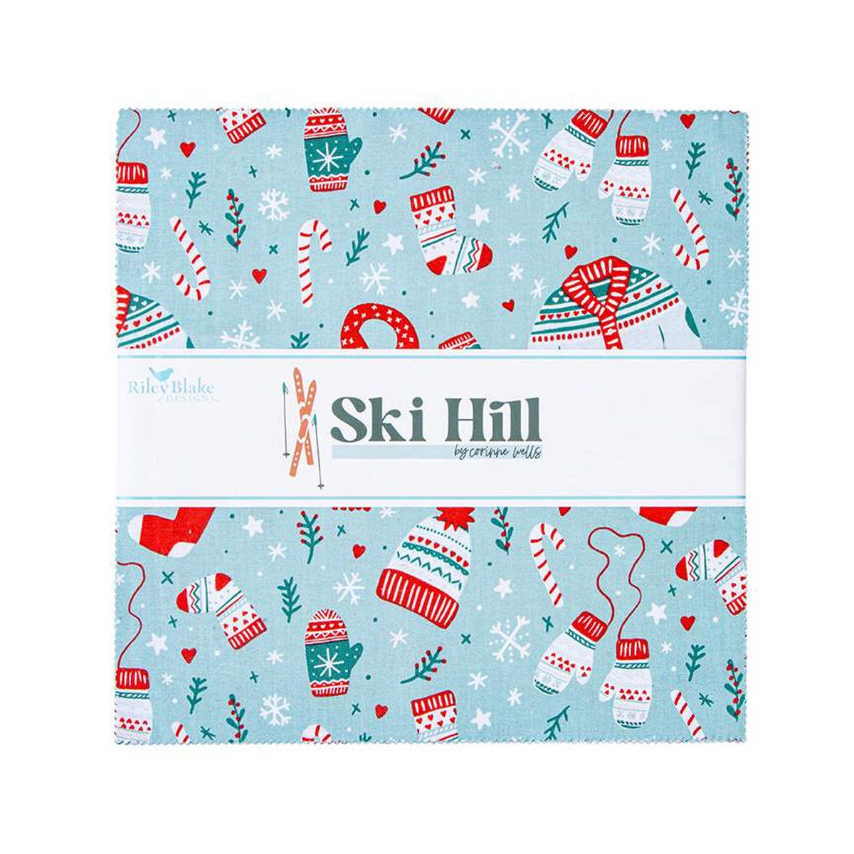 Ski Hill Layer Cake 10" Stacker Bundle - Riley Blake Designs - 42-Piece Precut - Winter - Quilting Cotton Fabric