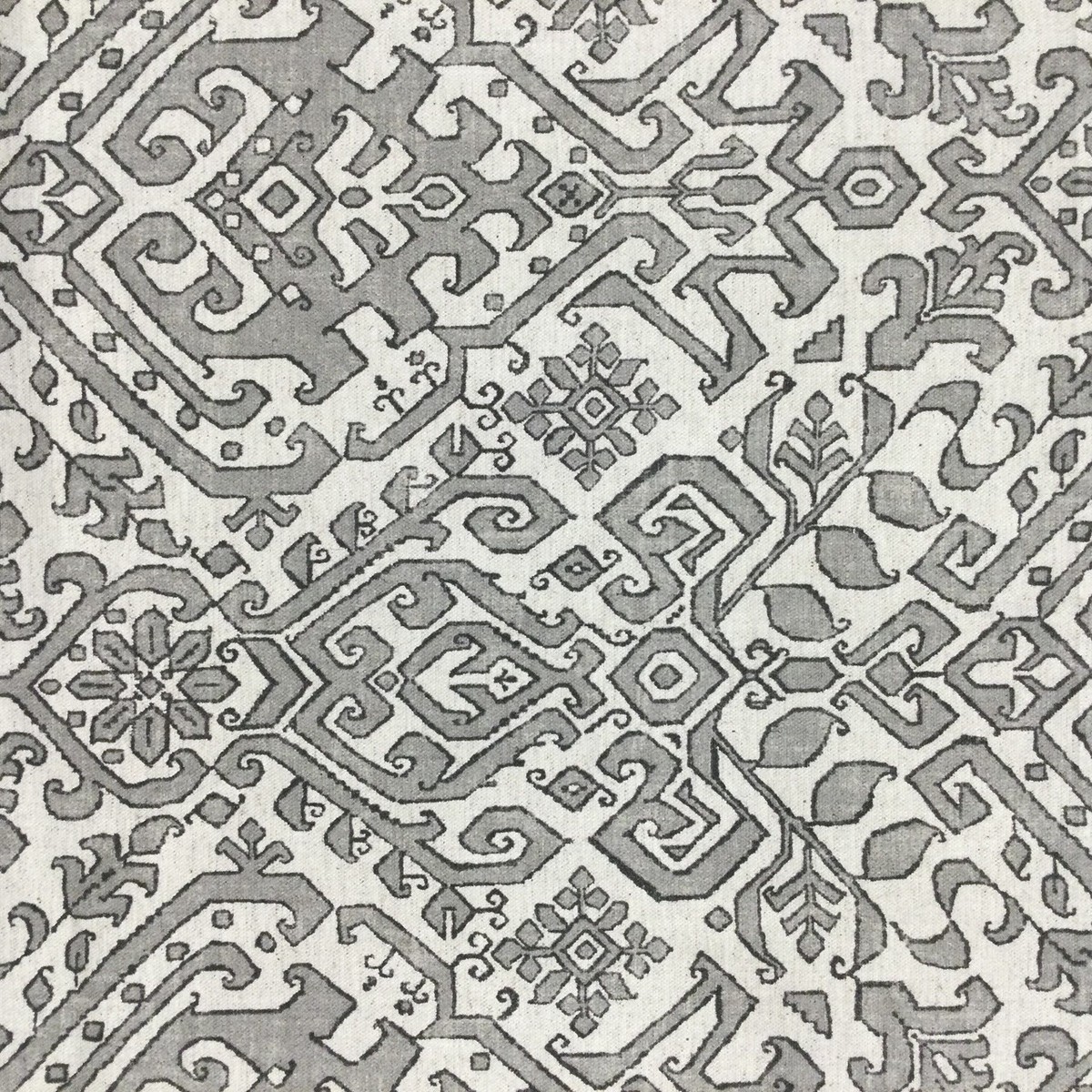 Zaire in Gunmetal | Aztec Design in Grey / Beige | Upholstery / Drapery Fabric | Richloom | 54″ Wide | By the Yard