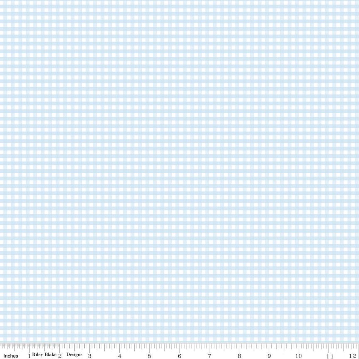 1/8″ PRINTED Gingham C440 Boy Blue Eighth Inch Small Check – Riley Blake Designs – Checker – Quilting Cotton Fabric