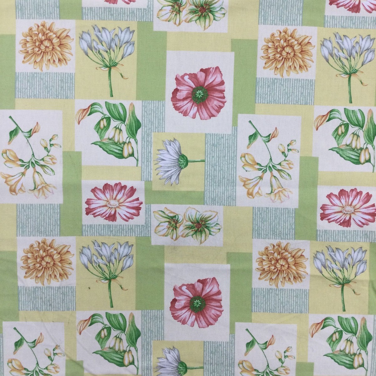 “Garden Gallery” Waverly | Botanical in Green / Yellow / Pink | Home Decor / Drapery Fabric | 54″ Wide | By the Yard