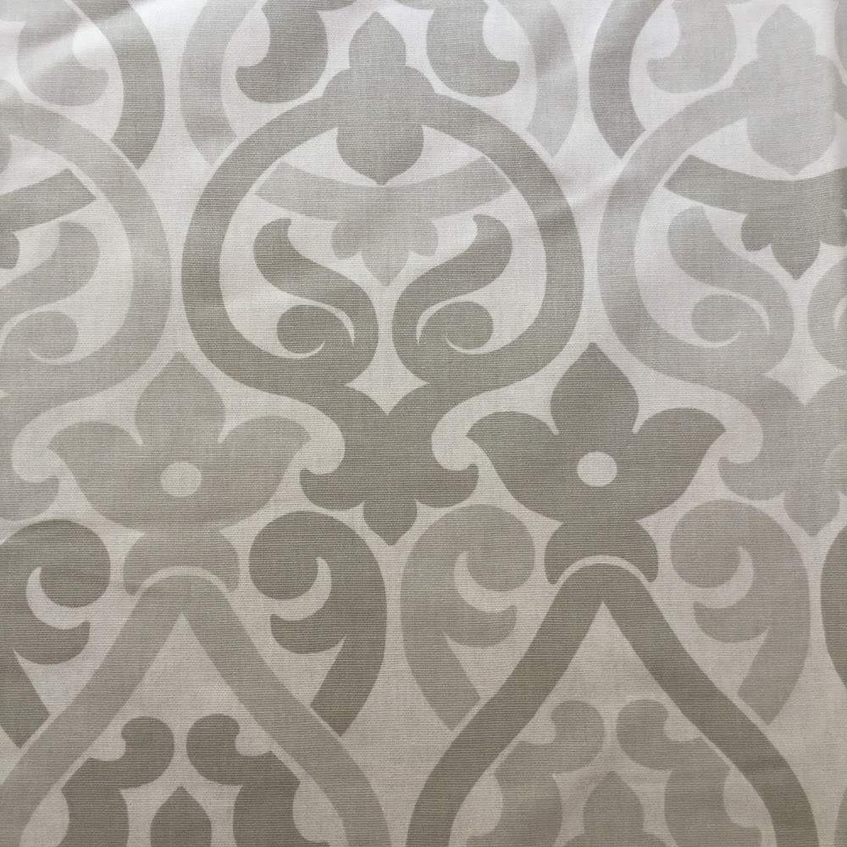1.75 Yard Piece of Chic Damask in Gray and White | Upholstery / Drapery Fabric | 54″ Wide | BTY