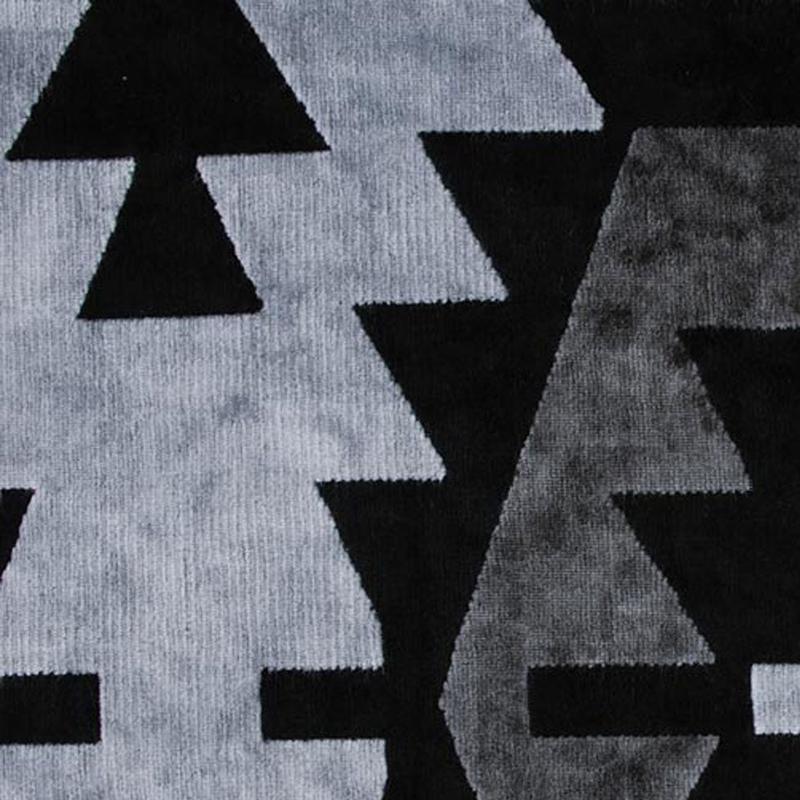Black Geometric Velvet