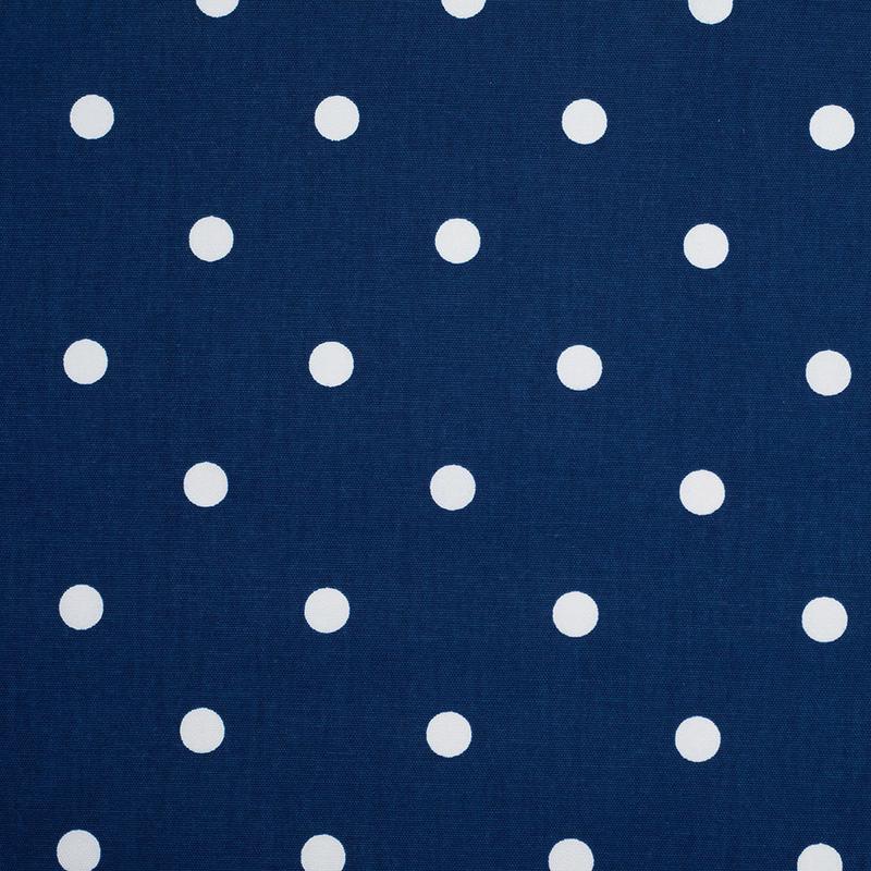 Estate Blue Cotton Canvas Polka Dots
