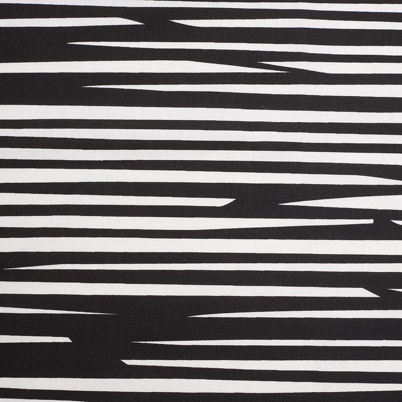 Swedish Black/White Striped Woven Cotton Print