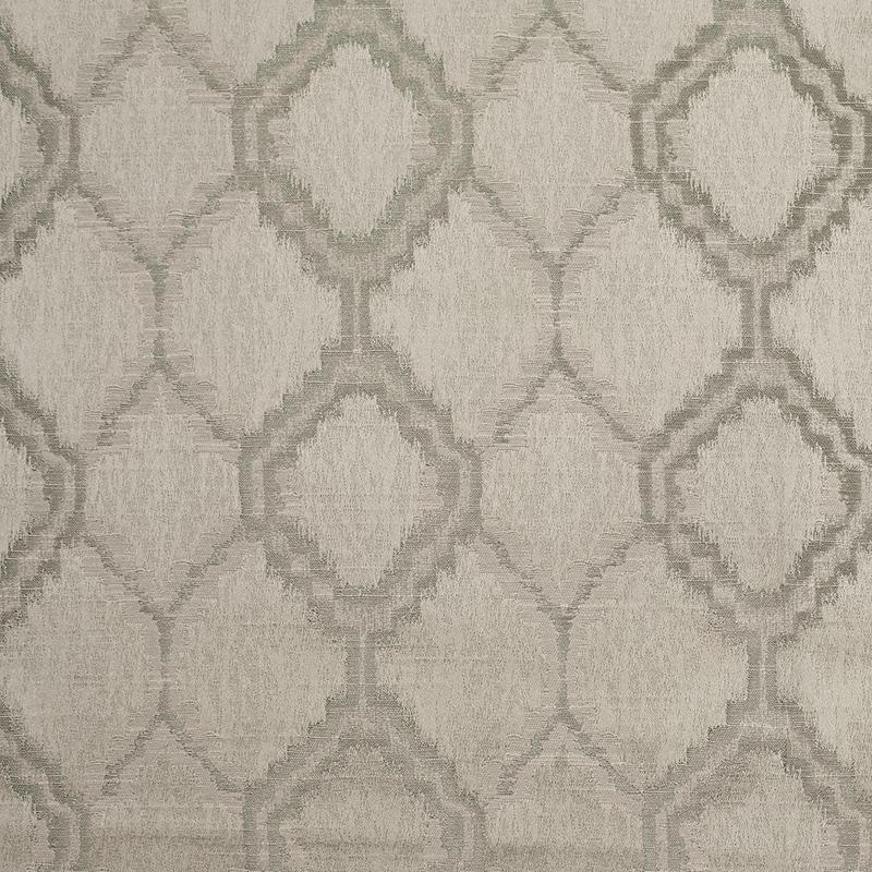 Indian Silver Geometric Poly/Cotton Woven