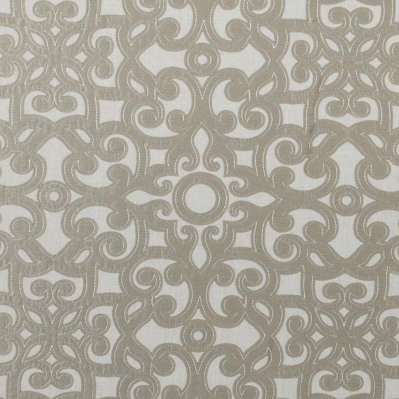 Linen Damask Embroidered Linen