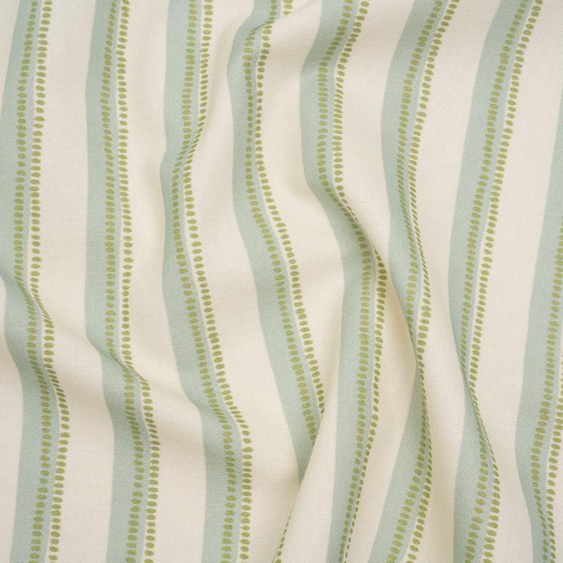 Cotton and Linen Canvas Print – Opal Stripes and Dots – British Imported