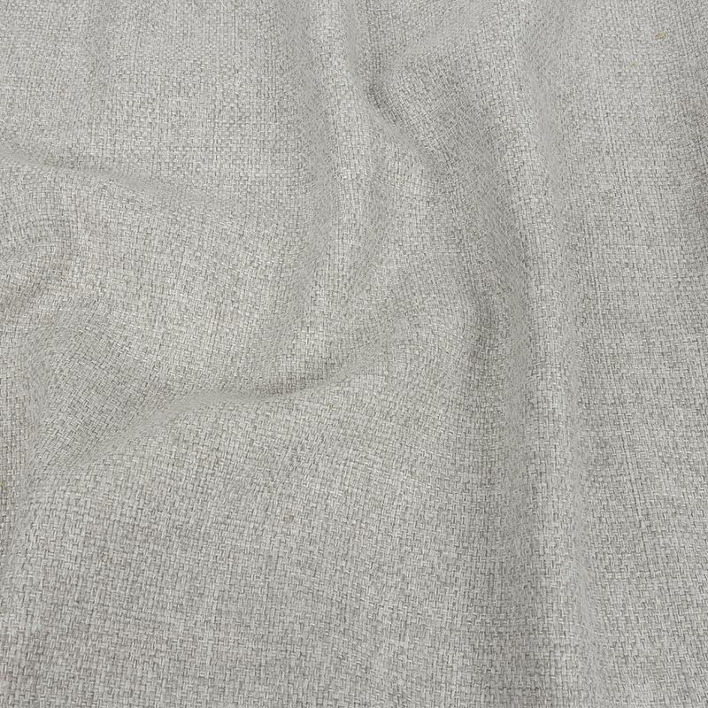 Warm Gray Basketwoven Polyester and Cotton Home Decor Fabric