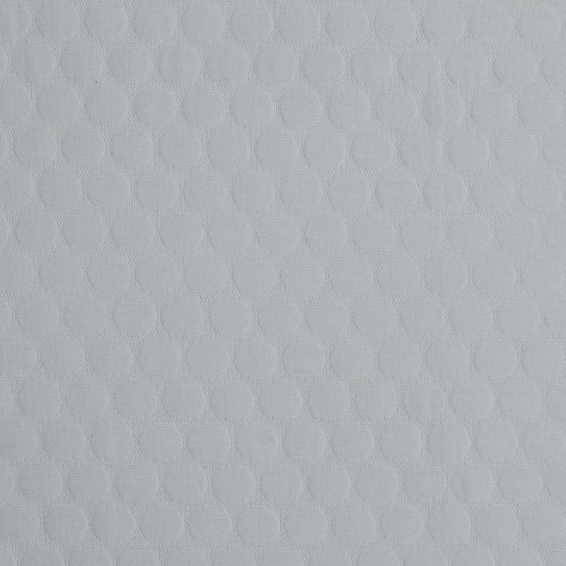 White Circular Quilted Upholstery Woven