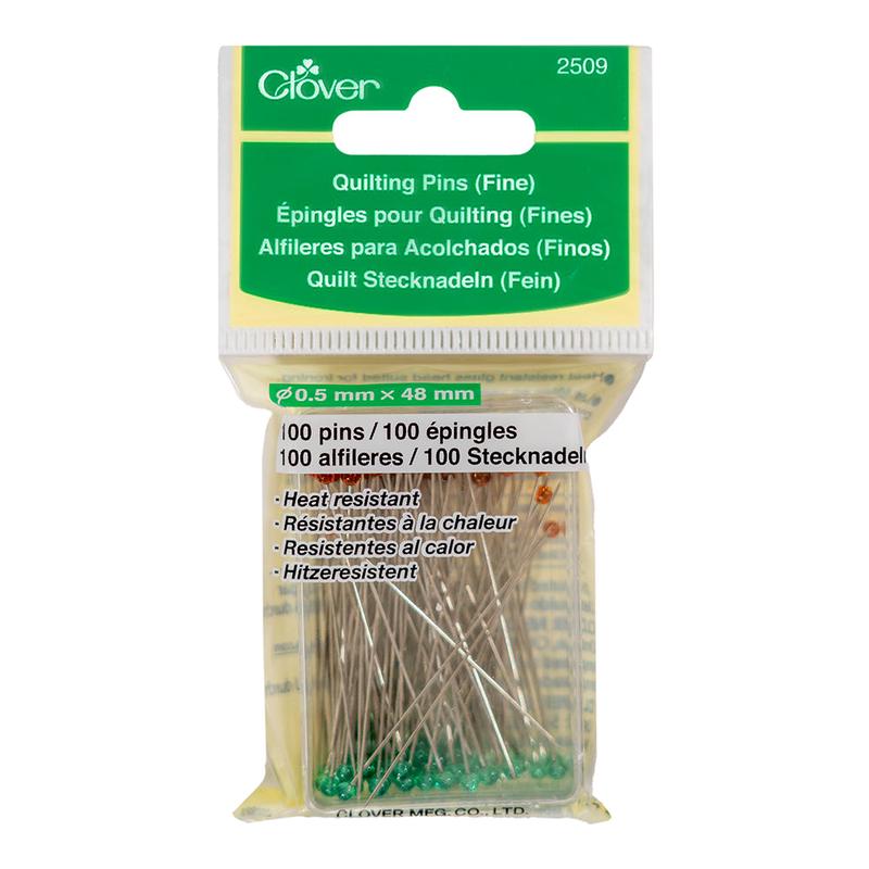Clover Heat Resistant Quilting Pins – Fine – 100 ct