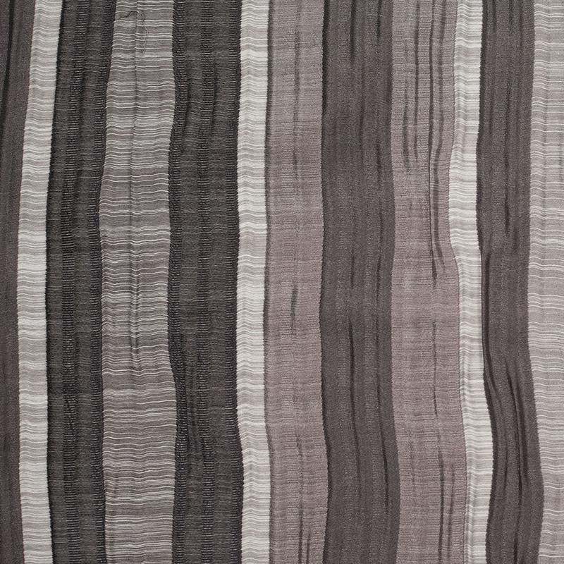 Indian Black/White Striped Poly/Cotton Brocade