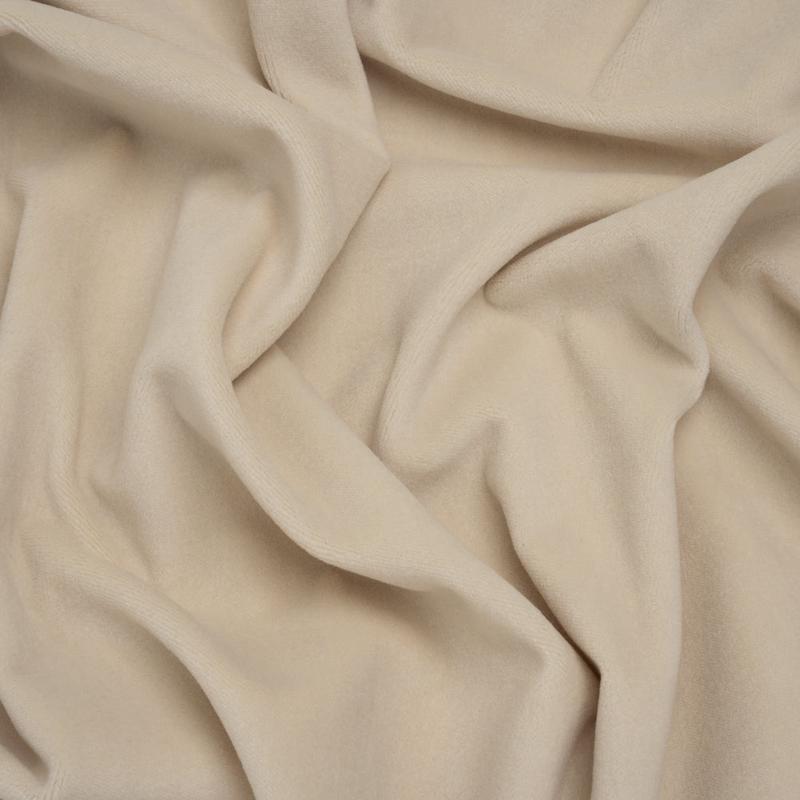 Wool and Cotton Upholstery Velveteen – Cream – Dakota Collection