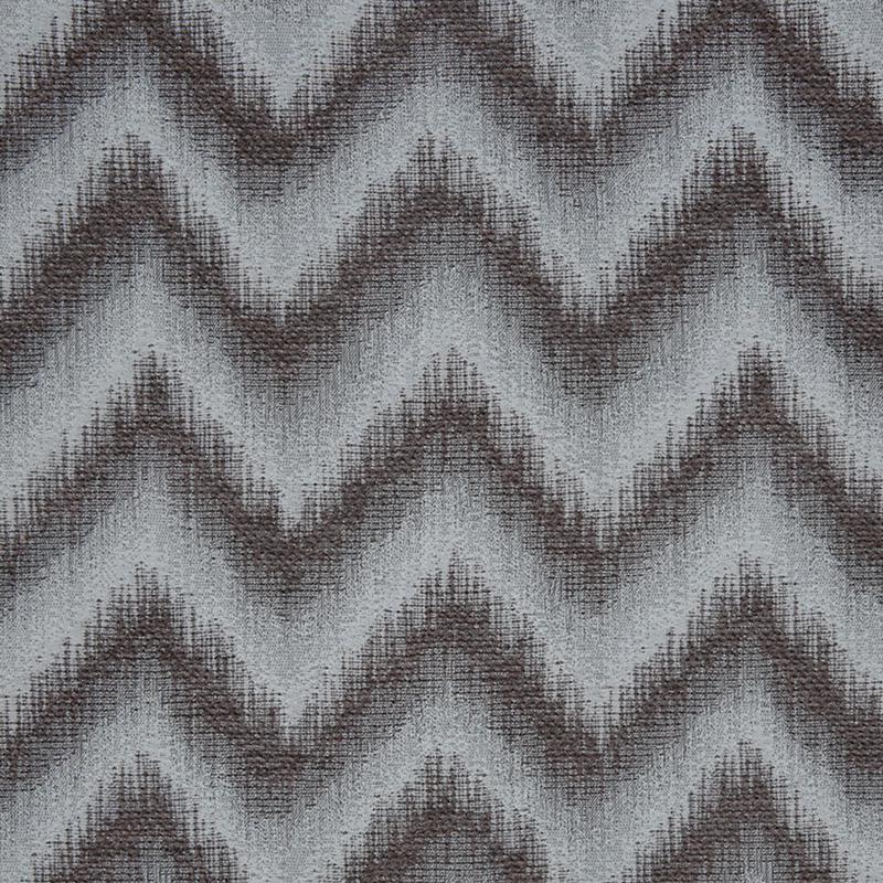 Blue Zig-Zag Geometric Polyester Woven