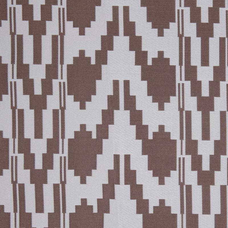 Cream Geometric Polyester Brocade
