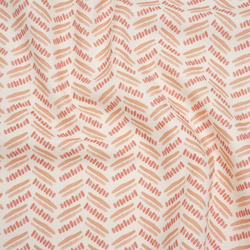 Cotton and Linen Canvas Print – Raspberry Watercolor Herringbone Chevron – British Imported