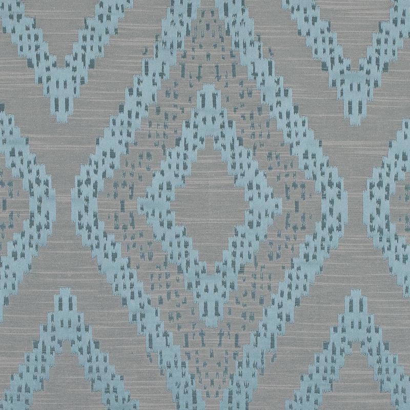 Azure Diamond Woven Cotton and Polyester Blend