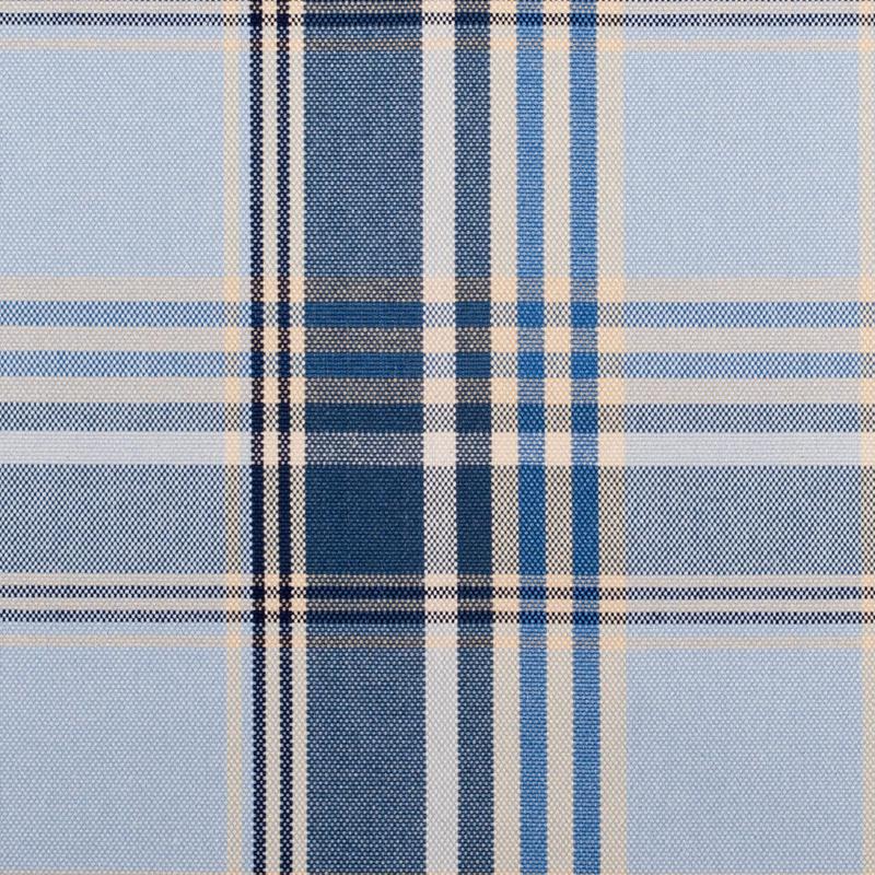 Blue Plaid Cotton Blend