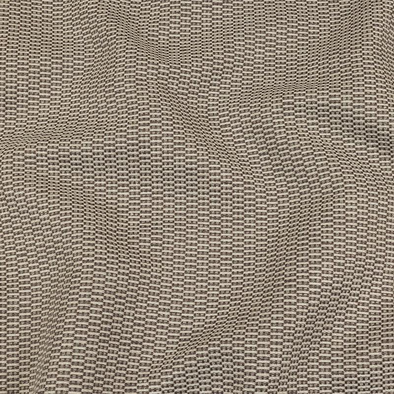 Brown and Gray Rectangles Polyester Jacquard