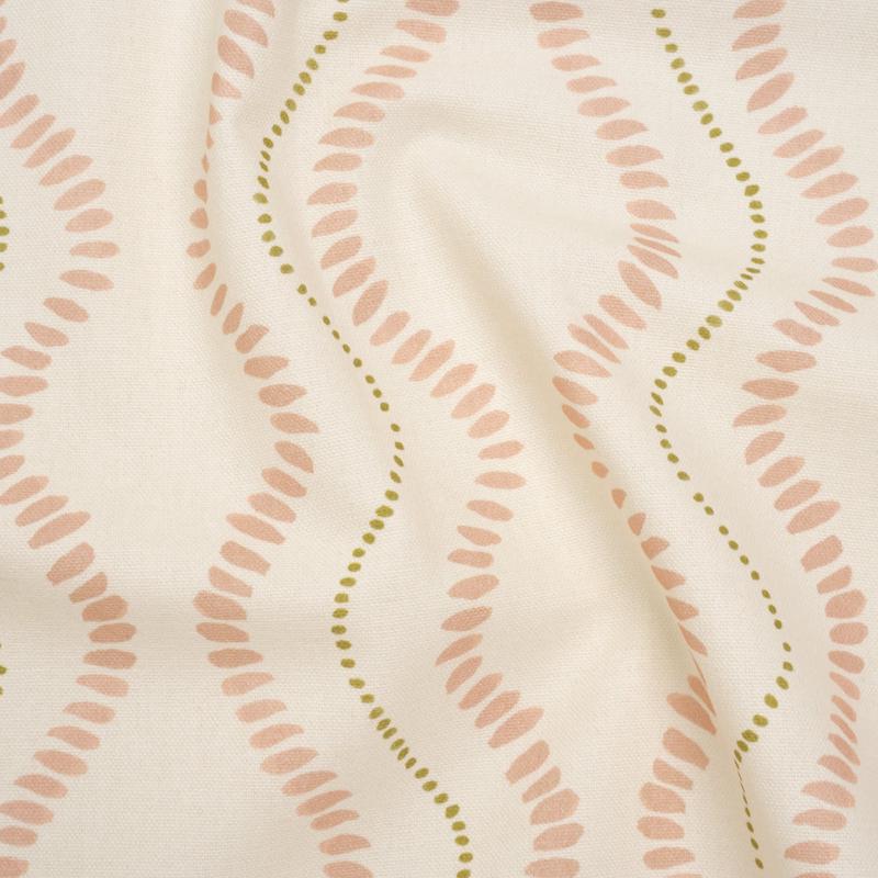 Cotton and Linen Canvas Print – Blossom Waves of Petal and Dots – British Imported