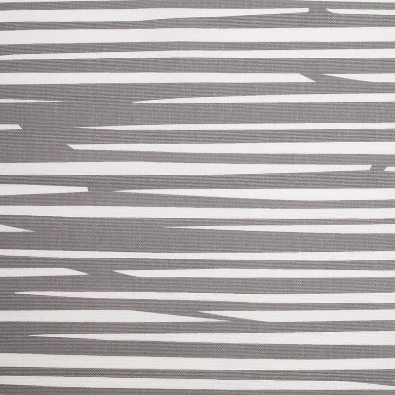 Swedish Gray/White Striped Woven Cotton Print