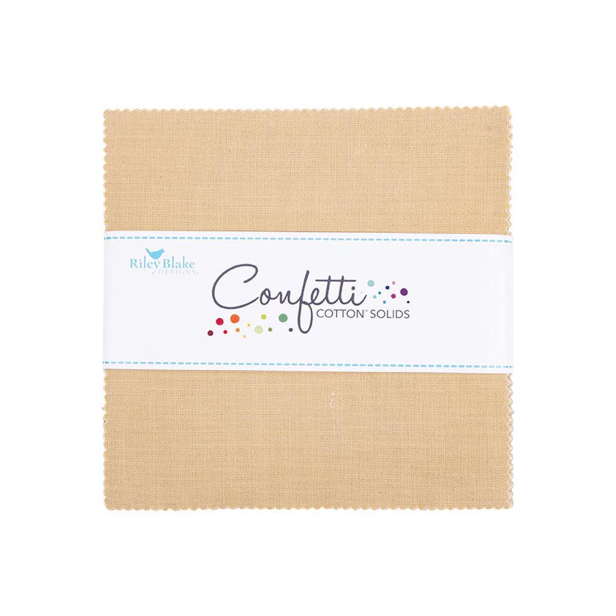 DEAL Confetti Cottons Palomino Charm Pack 5" Stacker Bundle - Riley Blake Designs - 42-Piece Precut  - Quilting Cotton Fabric